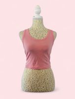 Oner active Cotton Fitted Mid Vest in Petal Pink