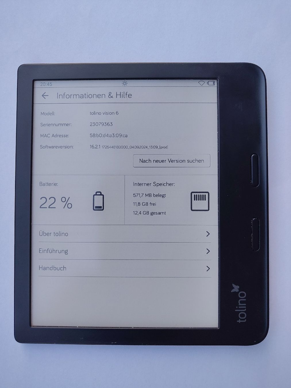 Tolino Tablet PC: Tolino Vision 6 inkl. Hülle – Usato da Bern venduto da mwa_xj5p