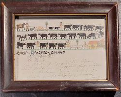antike Postkarte  mit appenzeller Alpaufzug, 1897