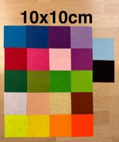 Filz  neu. 21 Stk 10x10cm  zum Basteln  für Allerlei