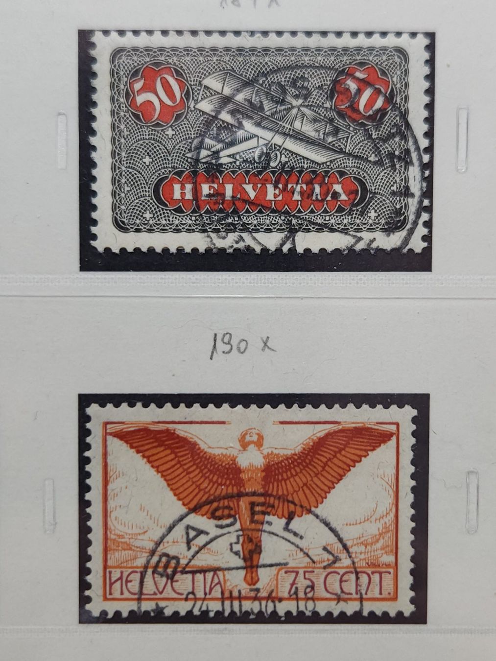 Tutti i francobolli: Flugpost Zumstein Nr.3-13 gestempelt 600Fr – Usato da Kriens venduto da Nidfeld45 5