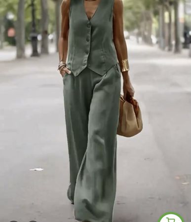 Sommer-Set olive,, Weste & Hose, Grösse S NEU!!!