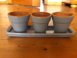 Blumentopf/Kräutertopf 3er Set Fensterbank