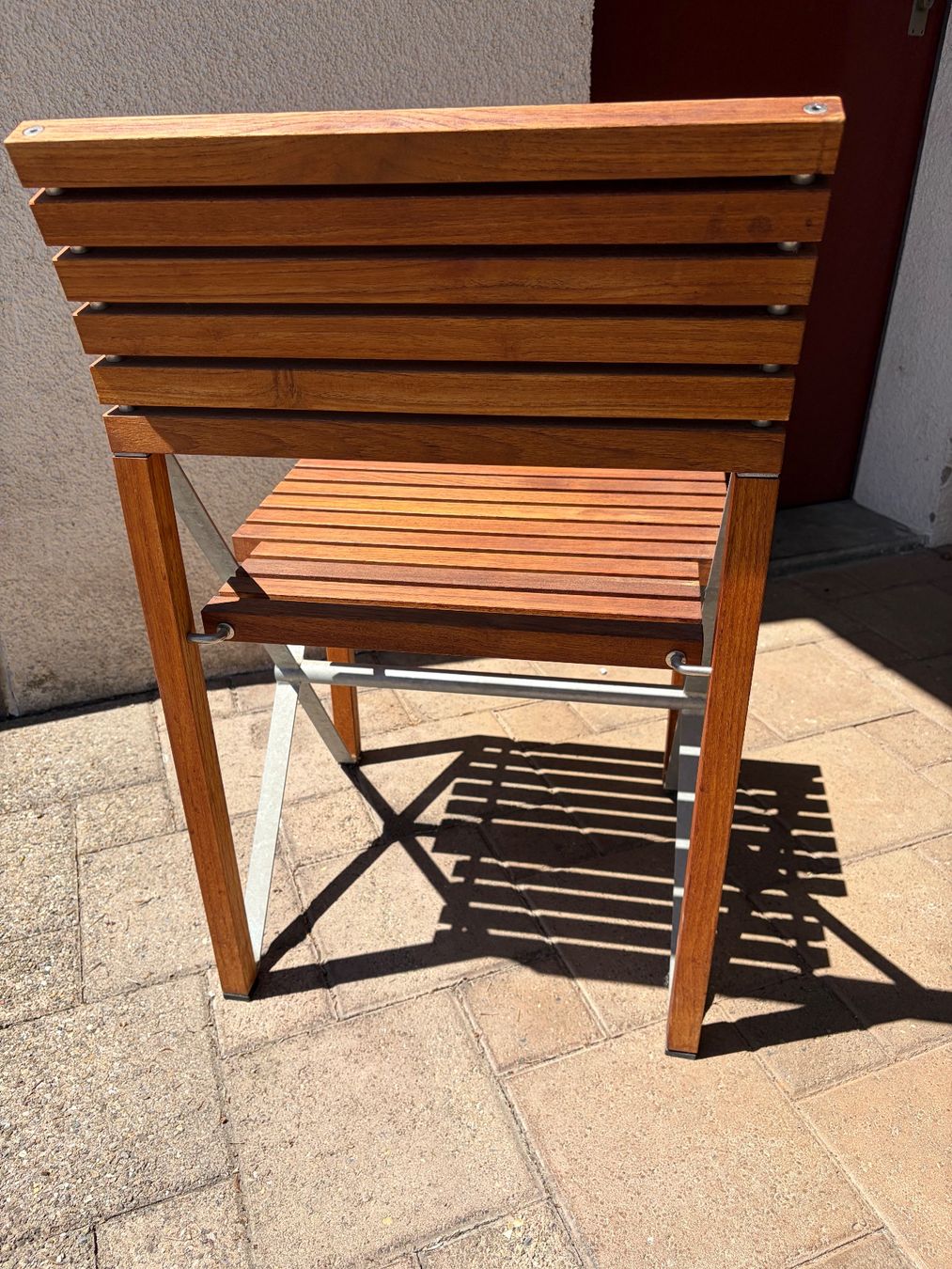 Sedie: 4 Teakholz-Stühle "Xylofon" Terrasse – Usato da Wagen venduto da wolf115 3
