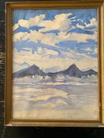 Alpenlandschaft – Max Brunner – Aquarell - 1929