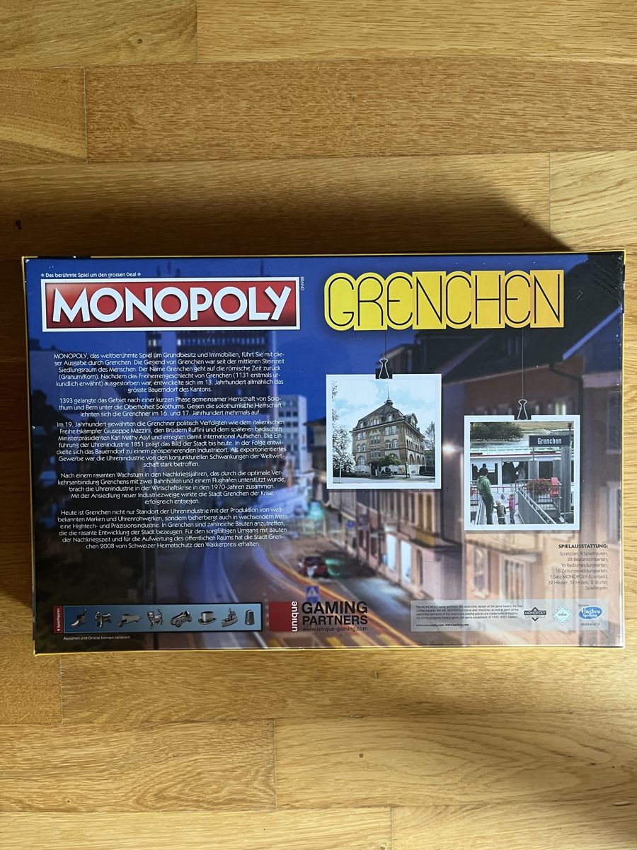 Spiele: Monopoly Grenchen Brettspiel  – Neu und originalverpackt aus Biel/Bienne von que_9cv5 1