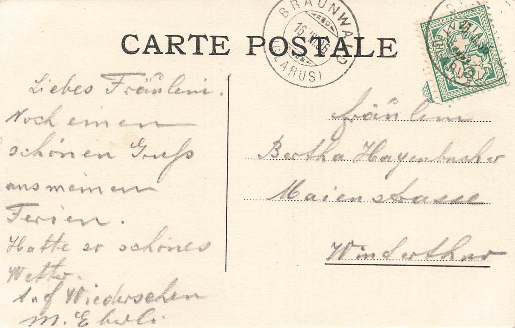 Cartoline postali: Braunwald Alpenblick – Usato da Biasca venduto da Blenio71 1