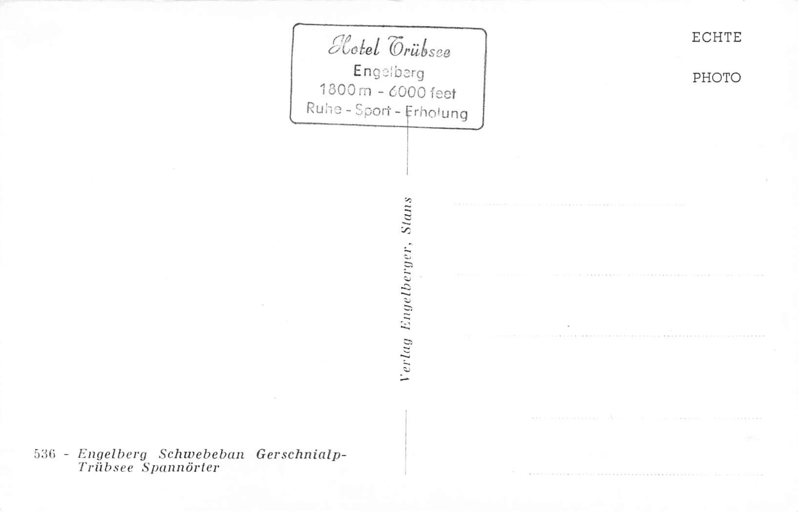 Cartoline postali: Engelberg Schwebebahn Gondelbahn – Usato da Biasca venduto da Blenio71 1