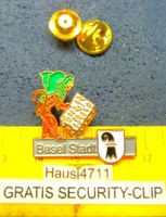 BASEL-STADT KANTINS-WAPPEN VOGEL"GRYFF" LÄCKERLI PIN GOLDIG