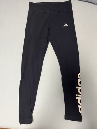 Adidas Leggings schwarz mit Logoaufdruck