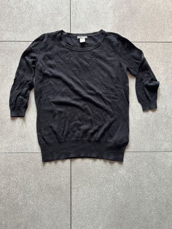PULL léger avec dentelle noir manches 3/4 gr. M