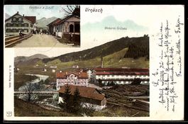 AK Urnäsch, Gasthaus zum Schiff, Weberei Grünau