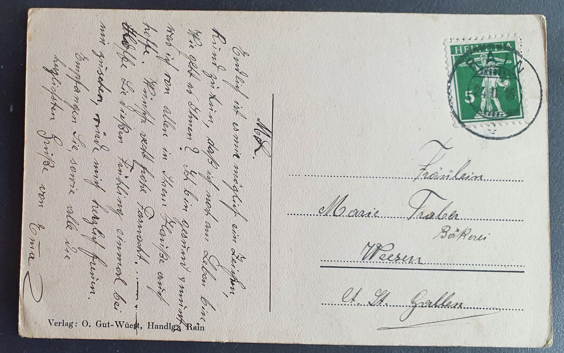 Cartoline postali: Rain 1916 – Usato da Kreuzlingen venduto da Rschweiz1 1