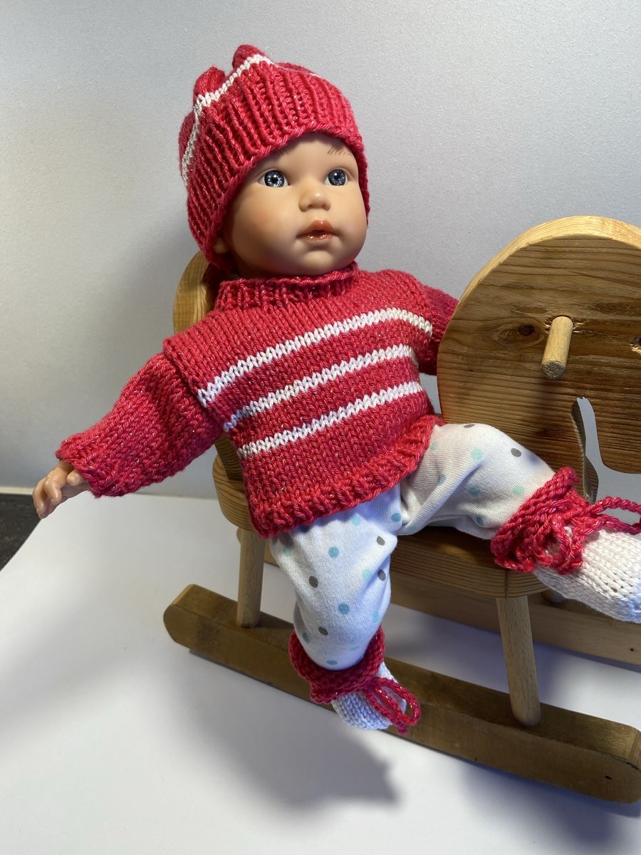 Bambole: Puppengarnitur 4tlg., mit Glimmer, Gr. 30/32 cm, L Baby Born – Nuovo e nell'imballaggio originale da Grosshöchstetten venduto da Maschenshop