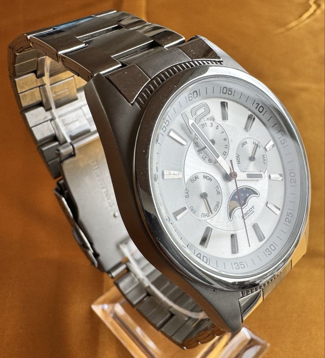 Orologi: Ascot Herrenuhr,Moondphase NOS – Nuovo (secondo la descrizione) da Untersiggenthal venduto da TimeandShine 1