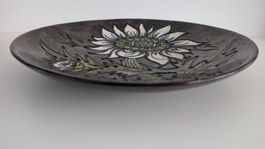 RUSCHA Schale - Wandkeramik, Relief - Fat Lava / Rauglasur