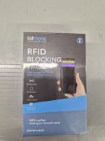 Portefeuille RFID Cuir Noir Bitmore - Jamais utilisé 