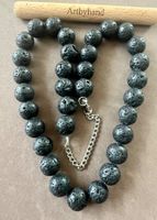 Statement Lavastein Collier mit XXL Kugeln kraftvoll & edel