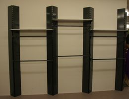 Profi Ladenbau Kleidersystem Wand – sehr massiv (335 cm)