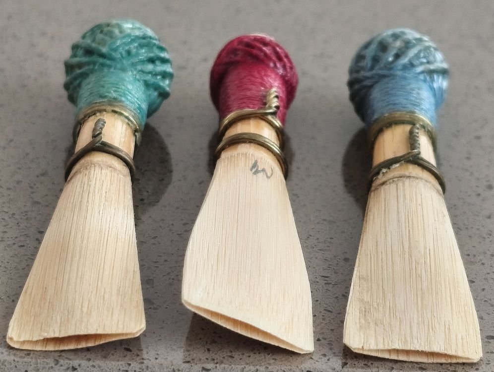 Drei Fagottrohre Doppelrohrblätter Bassoon Reed in pas. Box (Gebraucht ...