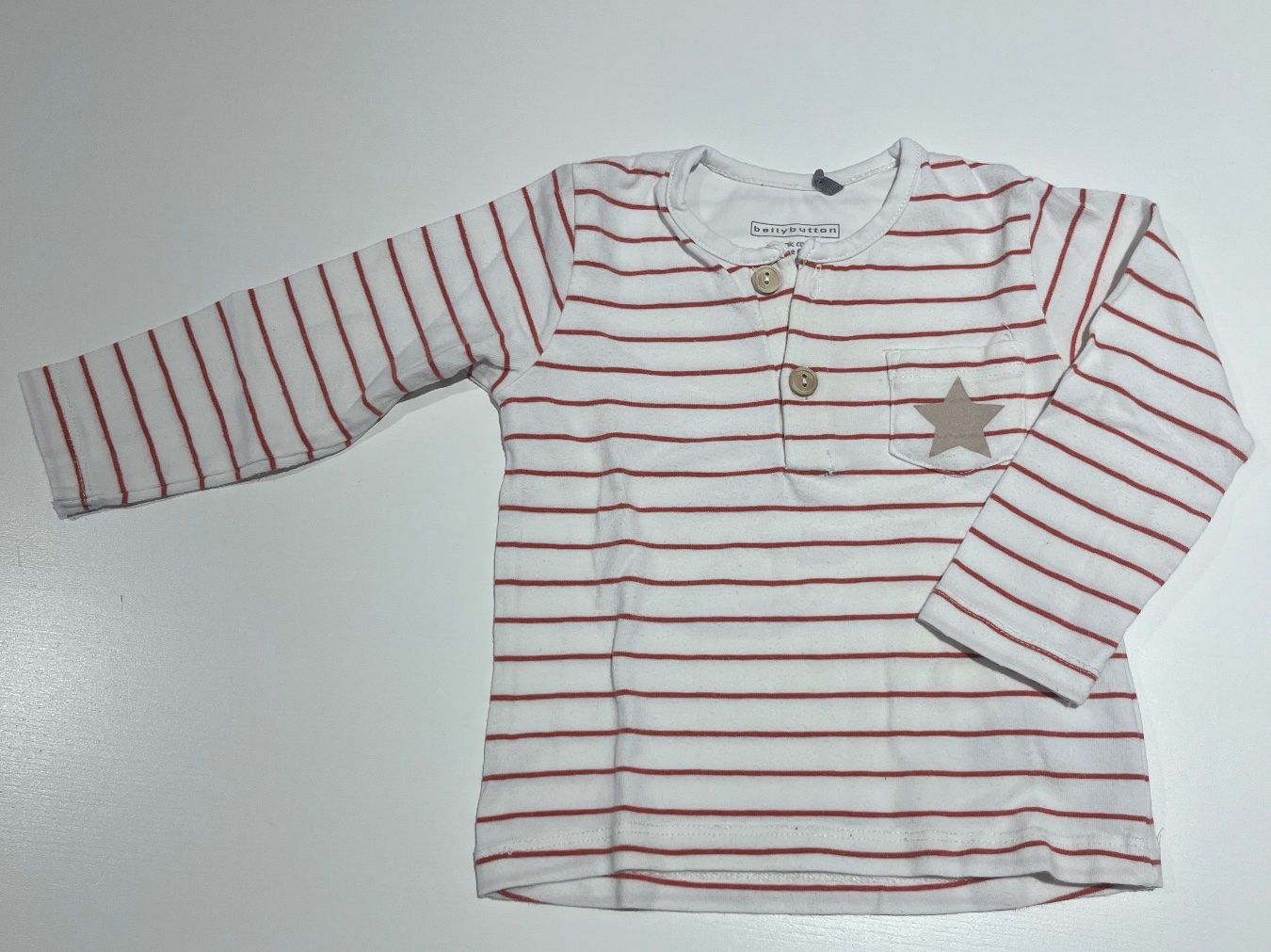 Maglioni & Felpe: Bellybutton, Sweatshirt, Langarmshirt, rot, weiss, Gr. 68 – Usato da Mollis venduto da Miss_Dresses 1