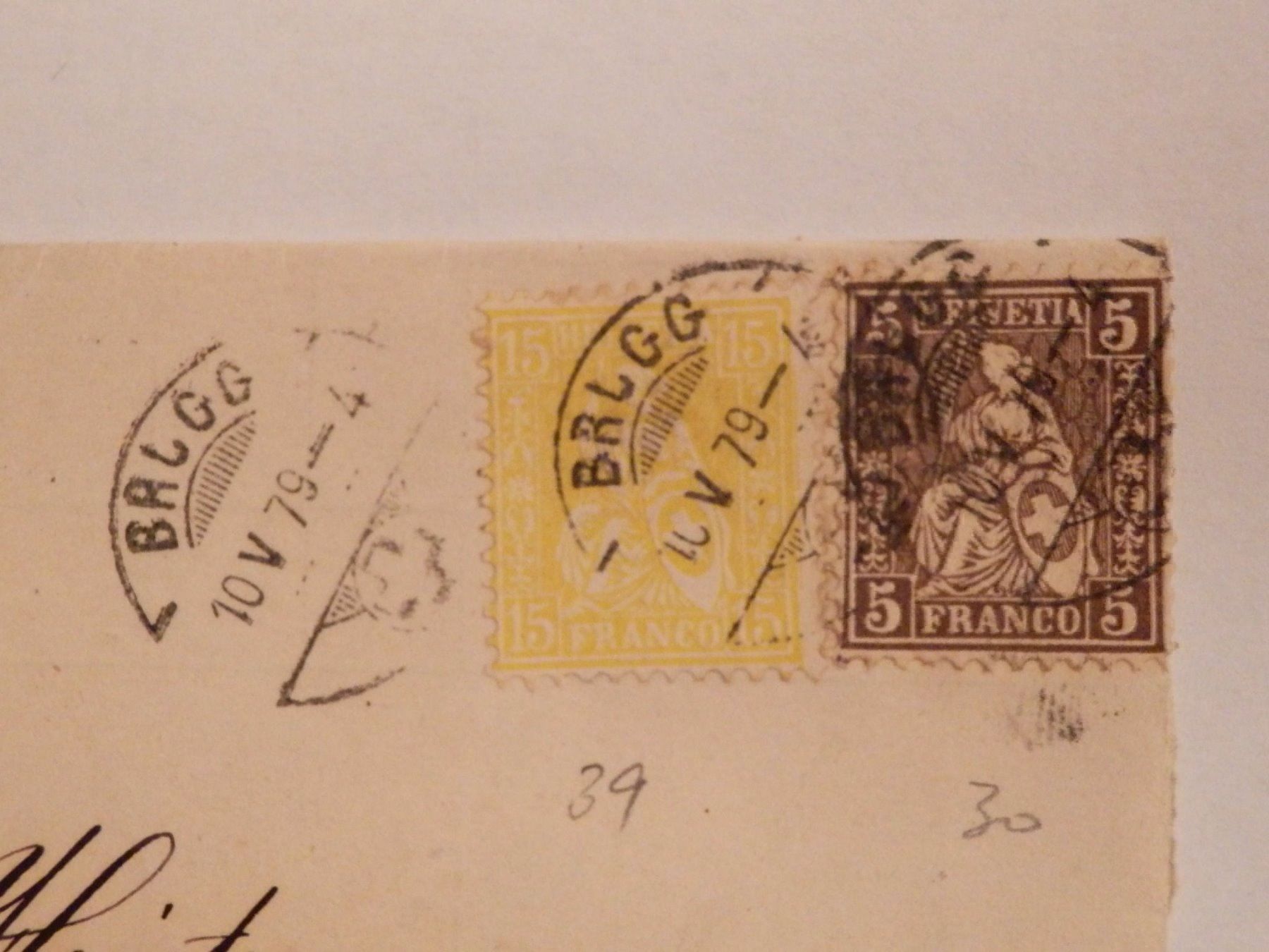 Tous les timbres: ZNr.39/30,  Brief mit Mischfrankatur, – D'occasion à Ueberstorf par dinbau 1