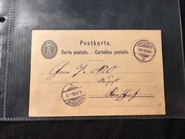 Postkarte 1886 Kreuzlingen Rorschach
