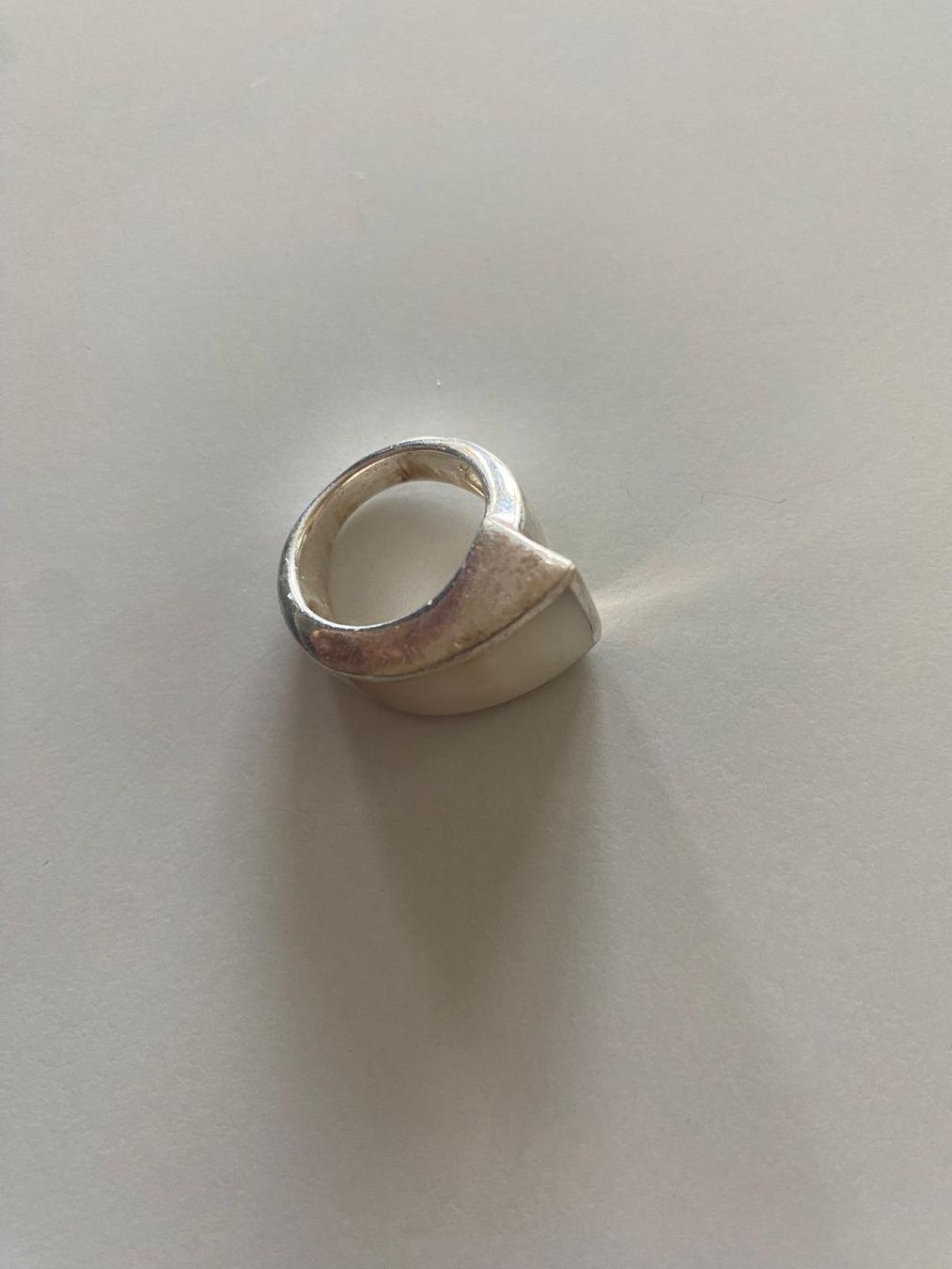 Anelli: 925-Sterling Silberring mit Perlmutt (1/2) – Usato da Lüchingen venduto da LIDB