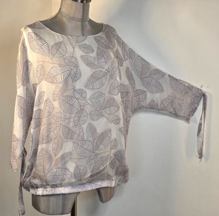 M 38/40 NILE Sommer Blusenshirt Shirt mit Seide und Viscose