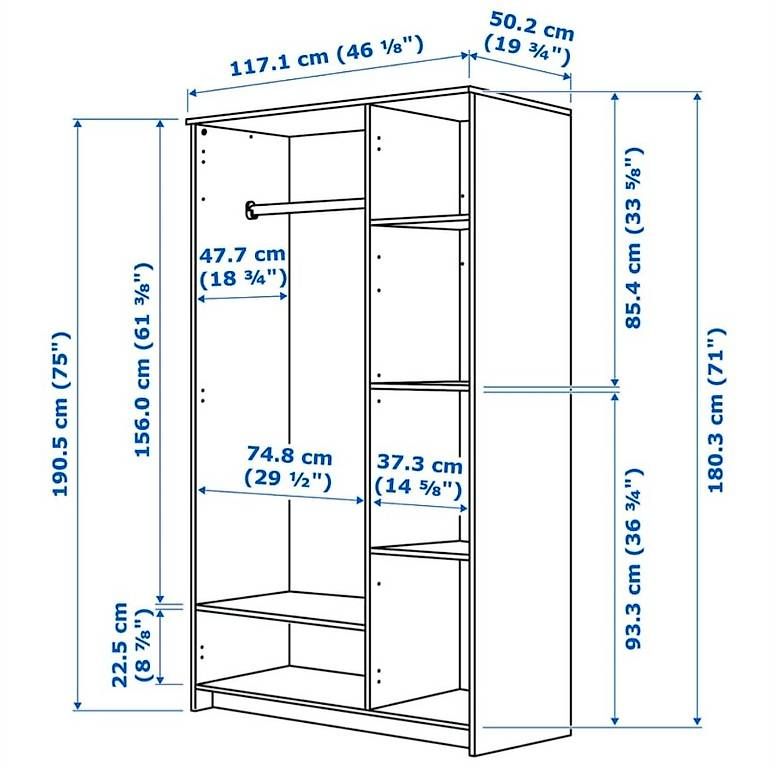 Ikea Armadi: BRIMNES Kleiderschrank (IKEA) – Usato da Kriens venduto da mar_6wy6 4