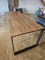 Bürotisch Esstisch Nussbaum massiv 