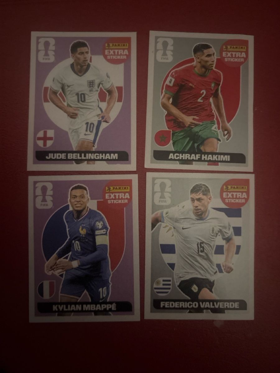 Panini Carte collezionabili: Panini FIFA Extra Sticker Bellingham Hakimi Mbappe Valverde – Nuovo (secondo la descrizione) da Netstal venduto da mir_wh7f