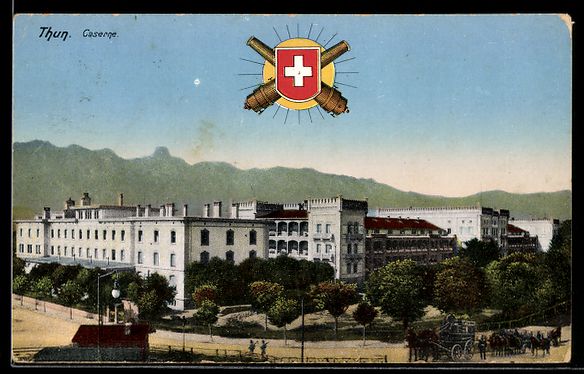 Cartoline postali: AK Thun, Caserne – Usato da Berlin venduto da bartko-reher