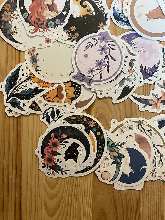 Aufkleber: Stickerset Mond und Katzen – Gebraucht aus Herisau von Flips0463 3