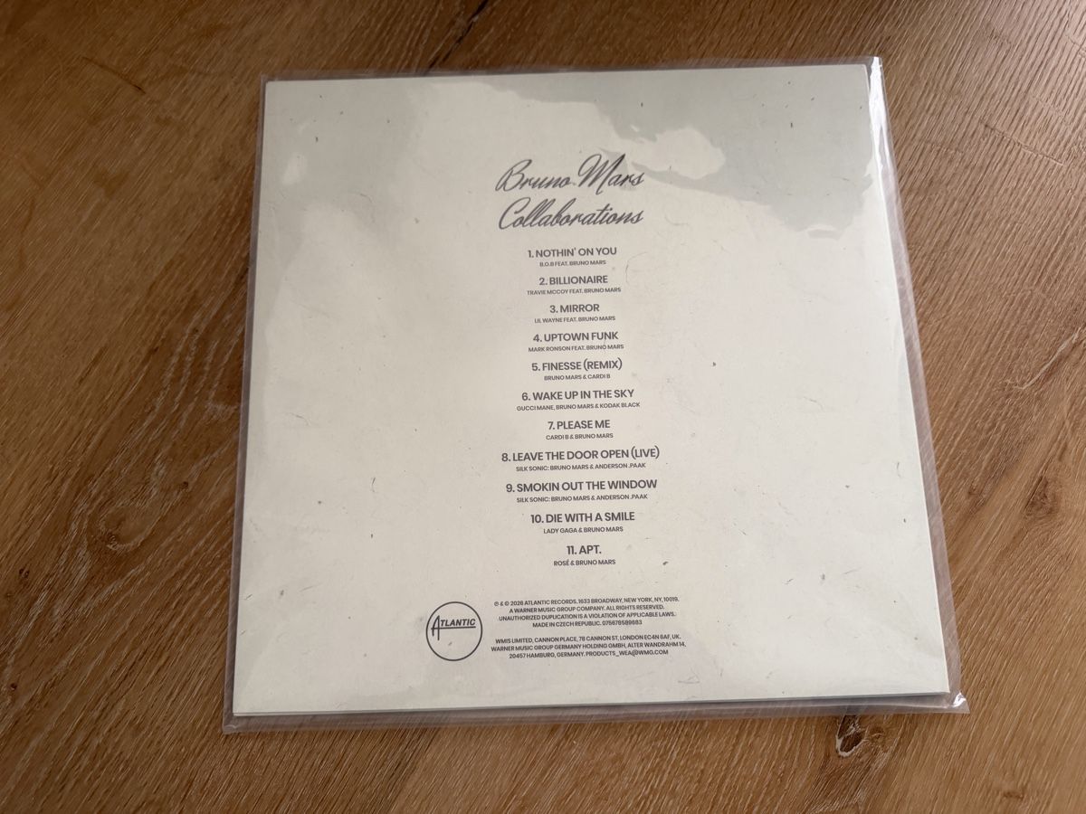 Dischi in vinile: Bruno Mars - Collaborations RSD26 Vinyl – Nuovo (secondo la descrizione) da Ettingen venduto da robbenlos 1