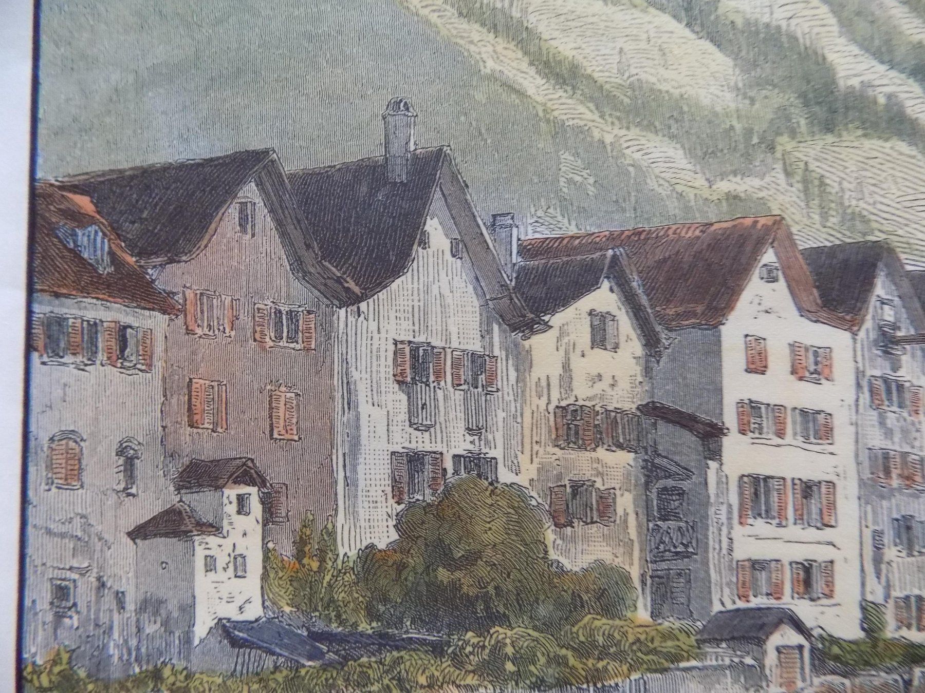 Incisioni: Chur vom Hotel Steinbock aus – Usato da Risch venduto da Antikfee 7