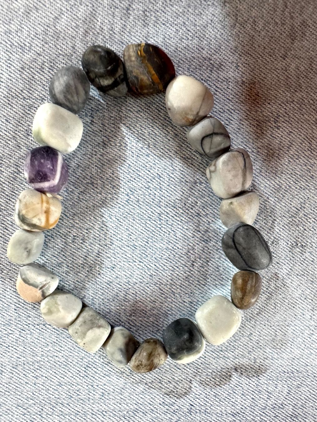 Bracelets: TOP Armband.   Kieselstein oder Jaspis – Neuf avec emballage d'origine à Leuggern par gemshow 2