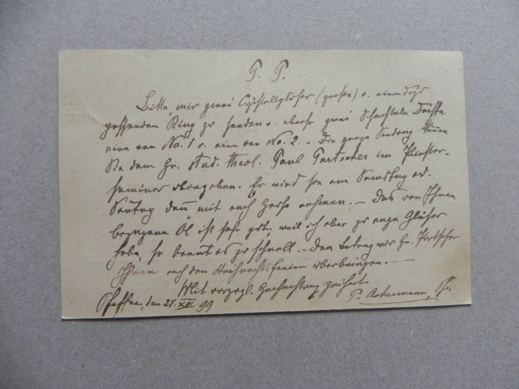 Ansichtskarten: Pfaffnau Luzern LU Post Stempel 1899 – Gebraucht aus Siebnen von krimsie 1