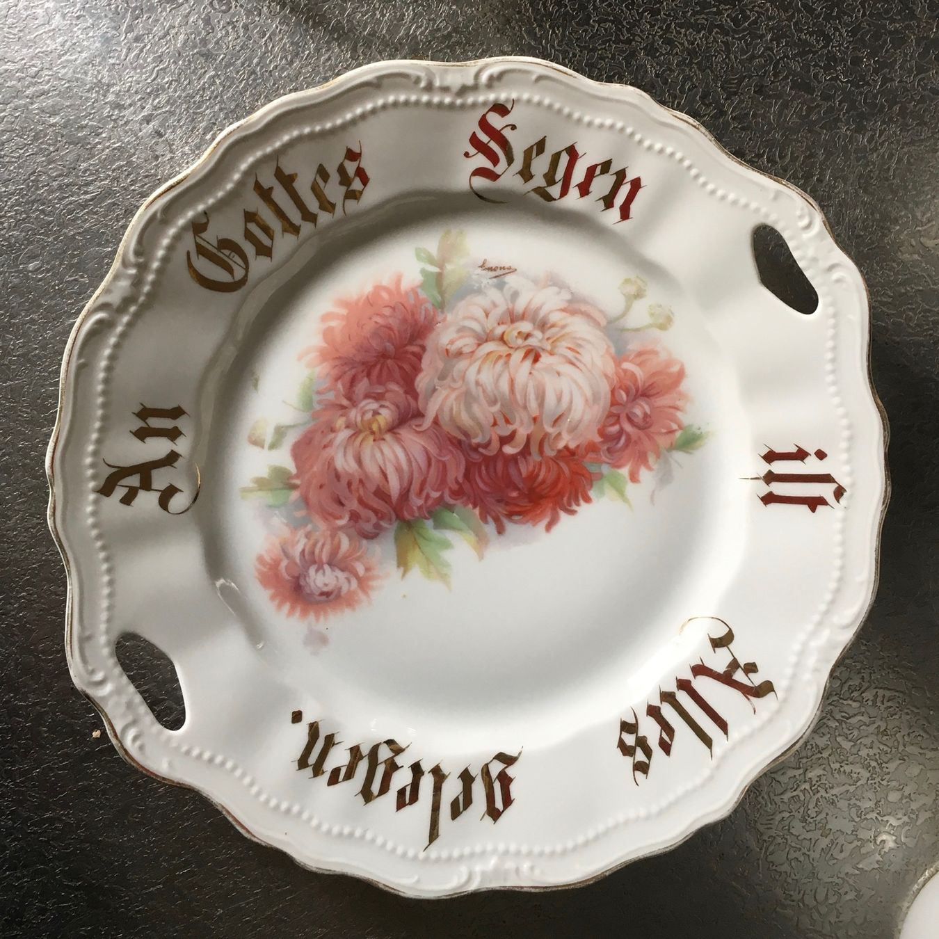 Piatti: Alter Deco-Teller / Platte  -  25 cm – Usato da Bern venduto da rewe45