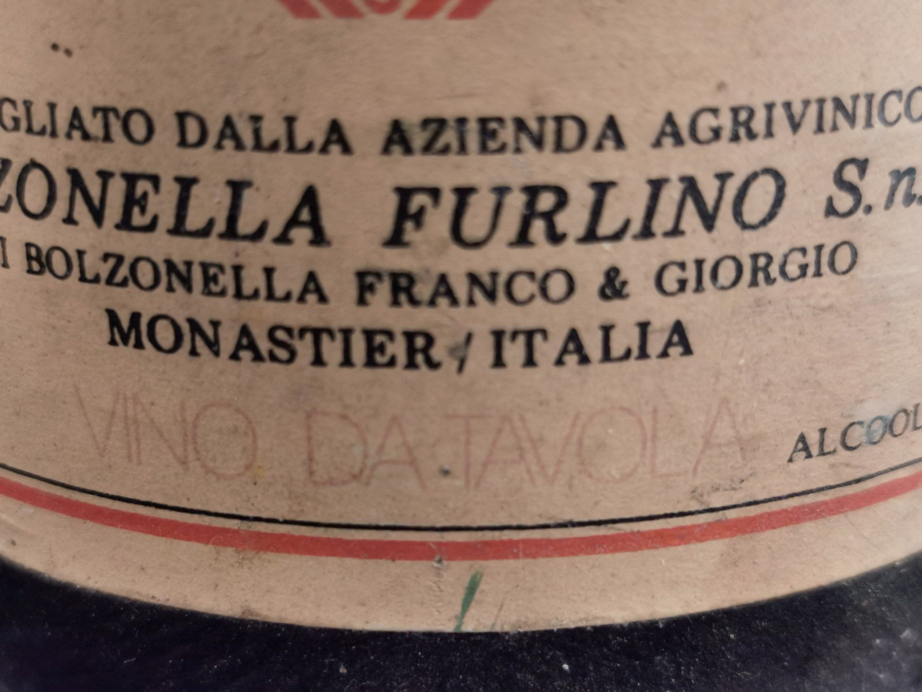Vino: TOCAI ITALIA ANCIENNE BOUTEILLE – Nuovo (secondo la descrizione) da Genève venduto da Leboucheoreilles 3
