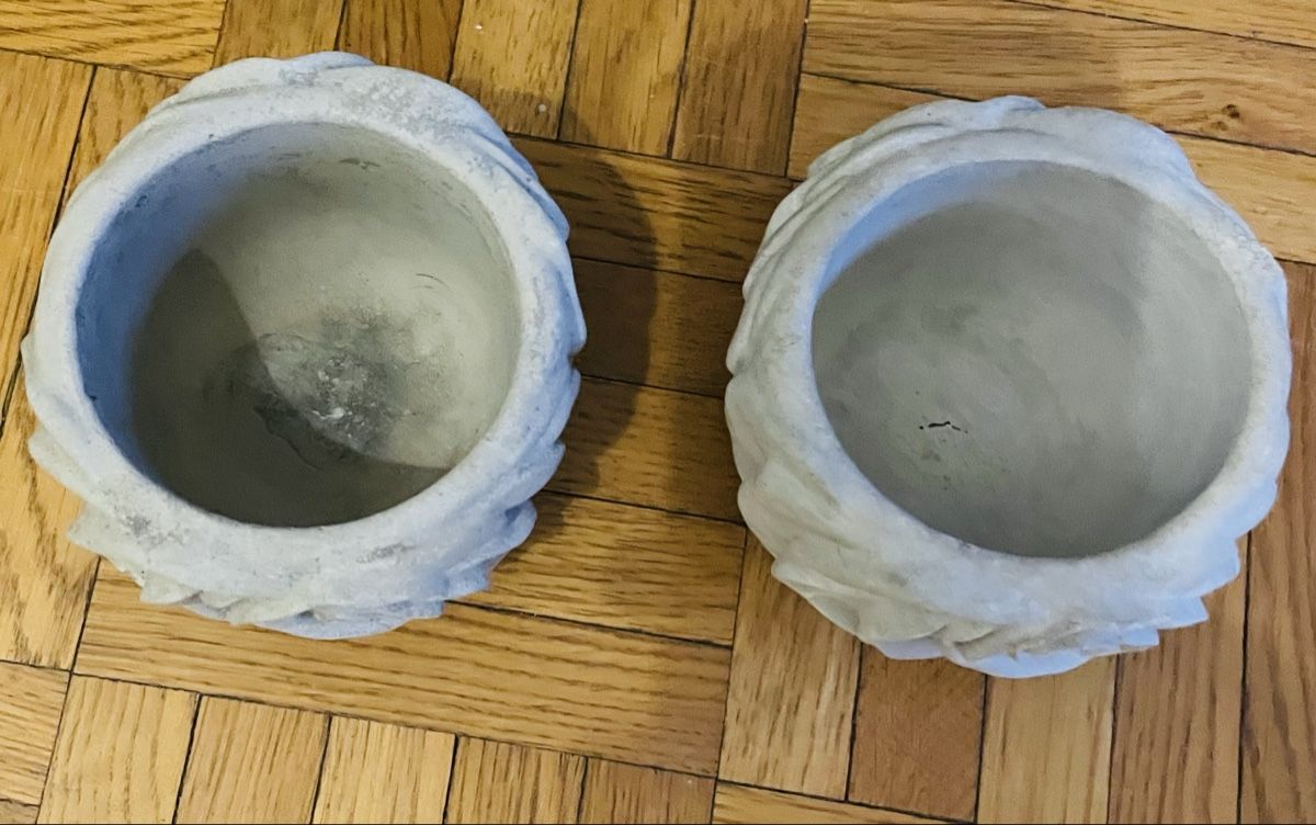 Vasi per fiori: 2 Stück Blumentöpfe mit Rosenmuster, – Nuovo e nell'imballaggio originale da Au ZH venduto da Jaggy4 1