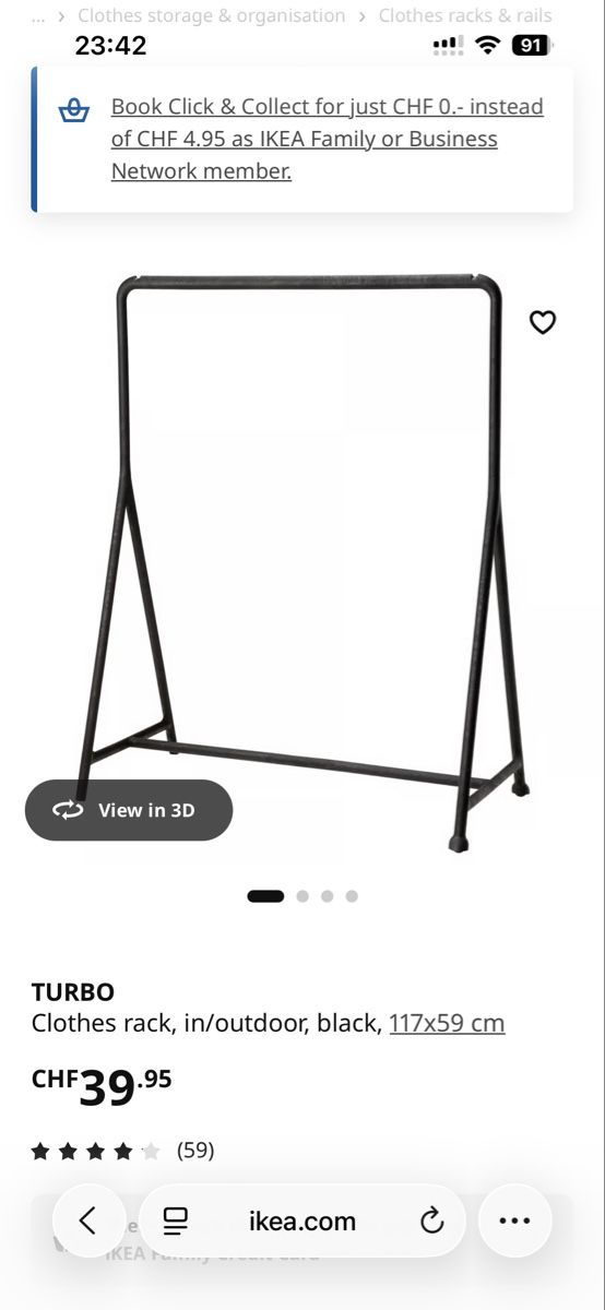 Ikea Guardaroba: IKEA Turbo Kleiderstange – Usato da Zürich venduto da justus_grabowsky 1