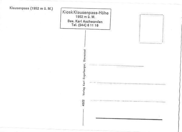 Cartoline postali: Klausenpass 4 Bilder – Usato da Olten venduto da clotaldi 1