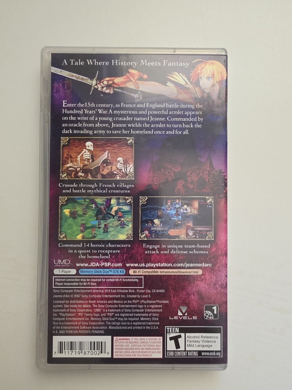 Sony Giochi: Jeanne d'Arc Sony PSP NTSC US Version – Usato da Tafers venduto da whereyogamesat 1