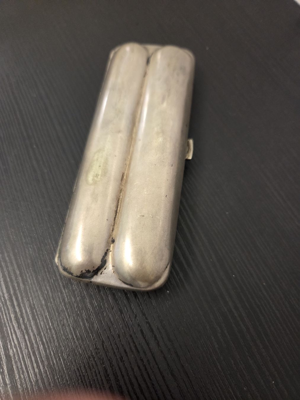 Altri Prodotti per fumatori: Antiker Zigarettenetui silber 800 2 Zigaretten Halter  – Usato da Dietikon venduto da Allegra34 5