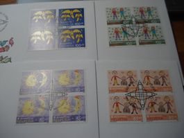 Pro Juventute 2008, FDC Satz, Einzel + 4erblocks