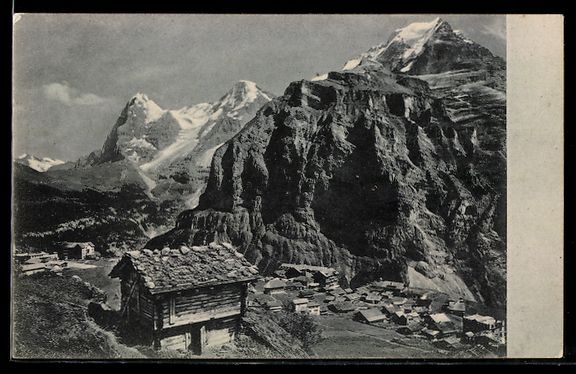 Ansichtskarten: AK Mürren, Eiger, Mönch und Jungfrau – Gebraucht aus Berlin von bartko-reher