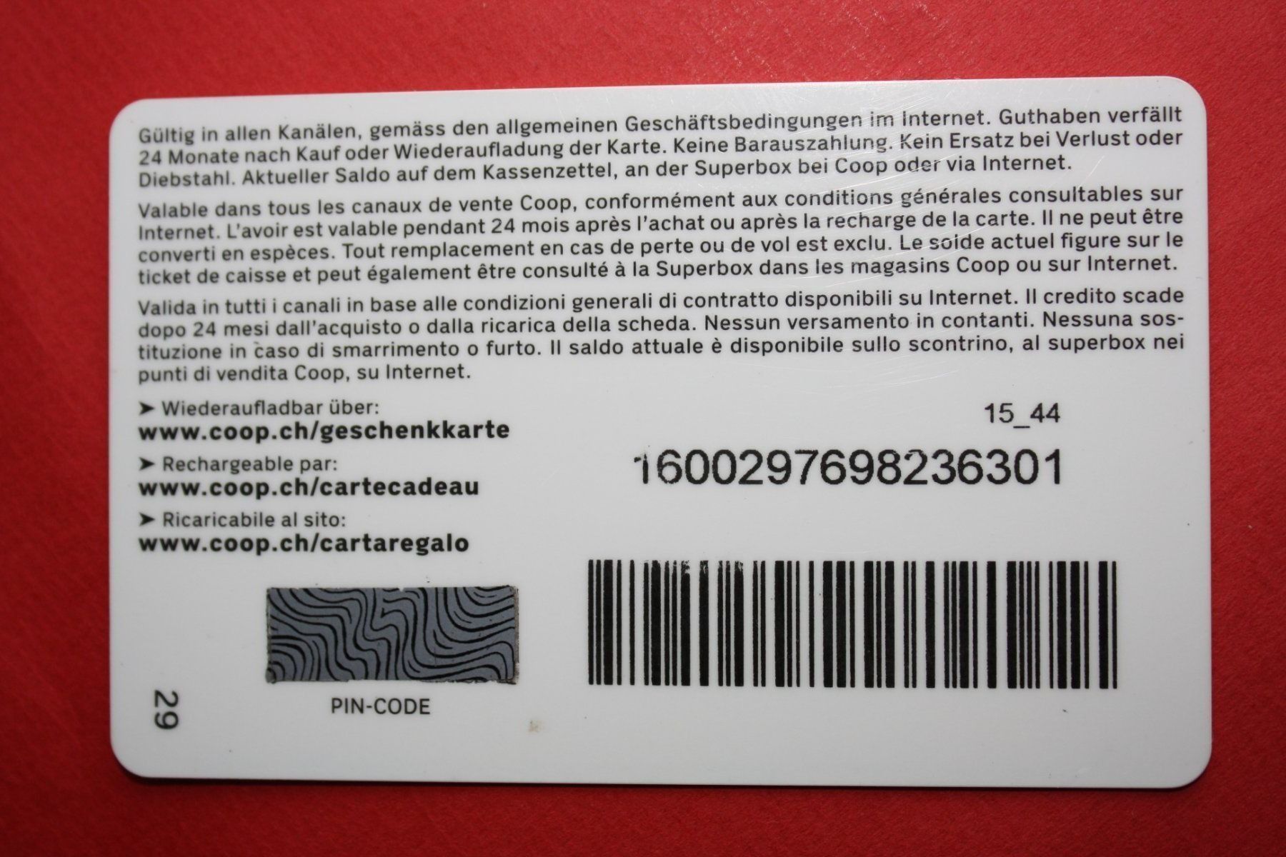 Karten: geschenkkarte – Gebraucht aus Laupen BE von Gufi57 1