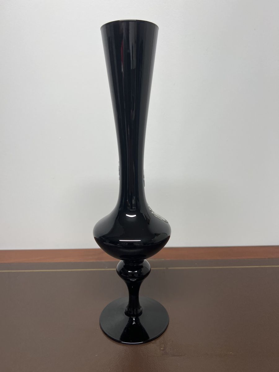 Vasen & Gefässe: Vase noire élégante avec décor en étain 30cm – Gebraucht aus Bôle von K200C 3