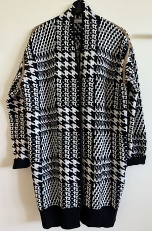 Cardigan MAX MARA, Pied de Poule, Taille S, laine cachemire